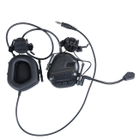 Тактичні активні навушники V5, кріплення на шолом фаст, вихід на рацію, шумодавлюючі Чорні - зображення 2