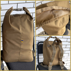 Сумка дорожная тактическая, туристический рюкзак 45 л Койот MELGO влагозащитный вещевой мешок - изображение 2