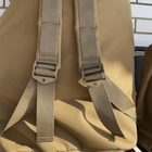 Сумка дорожная тактическая, туристический рюкзак 45 л Койот MELGO влагозащитный вещевой мешок - изображение 7