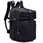 Штурмовий тактичний військовий армійський рюкзак HardTime 35 літрів чорний - зображення 1