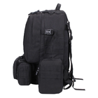 Тактический военный армейский рюкзак HardTime military 30 литров черный с подсумками - изображение 2