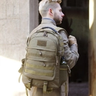 Тактичний військовий штурмовий рюкзак HardTime 27 літрів олива - зображення 4