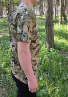 Тактическая футболка Flas; XL/50-52; 100% Хлопок. Пиксель Multicam. Армейская футболка. - изображение 8