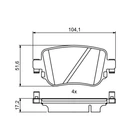 Гальмівні колодки Bosch 0986494797