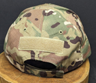 Тактична військова бейсболка BexShop кепка з липучкою під шеврон бейсболка камуфляжна Мультикам - зображення 7