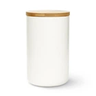 Емкость для хранения МВМ MY HOME 1 л Белая с деревом (KP-13 L WHITE/WOOD)