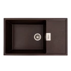 Мойка для кухни PLATINUM гранит 8650 DIAMOND 860x500мм прямоугольная врезная без сифона коричневая PLS-A39177