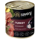 Вологий корм Savory для дорослих собак з індичкою