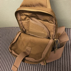 Тактична сумка-кобура наплічна M-Tac Сoyote чоловіча сумка нагрудна слінг Рюкзак через плече, сумка-кобура - зображення 6