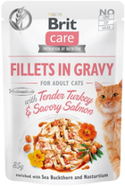 Вологий корм для кішок Brit Care Cat Pouch філе у соусі пікантний лосось 85 г