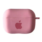 Чехол для AirPods Pro Logo Silicone case с карабином (05) Pink розовый