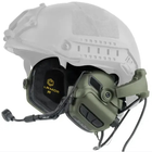 Крепления активных наушников Rail Adapter к шлему чебурашка олива - изображение 4