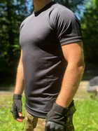 Тактическая футболка черная кулмакс (coolmax) 48 (M) - изображение 1