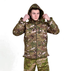 Тактическая куртка SOFT SHELL мультикам водонепроницаемая L - изображение 3