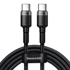 Кабель Baseus Cafule USB-C to USB-C 2m Black/Grey (CATKLF-ALG1)