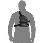 Тактична сумка Camotec з прихованим відділенням під зброю Gunner Sling Multicam Black - зображення 2