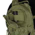 Тактичний однолямковий рюкзакз Camotec прихованим відділенням для зброї TCB Olive - зображення 7