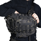 Тактичний однолямковий рюкзакз Camotec прихованим відділенням для зброї TCB Multicam Black - зображення 12