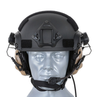 Активные наушники с гарнитурой на шлем Earmor M32H Coyote Brown + Тангента PTT Z125 (15028ptt) - изображение 6