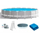Каркасный бассейн intex 26732 549-122см объем 24311л фильтр-насос, лестница, подстилка, тент