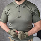 Футболка чоловіча поло з коротким рукавом тактична для військових, Хакі 3XL - зображення 3