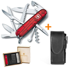 Комплект Нож Victorinox Huntsman 1.3713.T + Чехол с фонариком Police - изображение 1