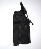 Кобура для пістолета універсальна тактична з підсумком для магазину, з системою Molle, Чорна - зображення 3
