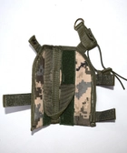 Кобура для пистолета универсальная с подсумком для магазина, с платформой на бедро, система Molle, Пиксель (комплект) - изображение 6