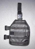 Кобура для пистолета универсальная с подсумком для магазина, с платформой на бедро, система Molle, Черная (комплект) - изображение 8