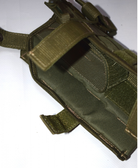 Кобура для пистолета универсальная с подсумком для магазина, с платформой на бедро, система Molle, Олива (комплект) - изображение 5