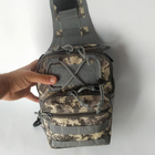 Тактический армейский рюкзак 6л, (28х18х13 см) Oxford 600D, B14, Пиксель - изображение 7