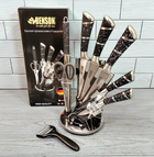 Набор кухонных ножей Веnsоn ВN-405 с нержавеющей стали для кухни на подставке 9 предметов Гранит - изображение 4