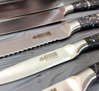 Набір кухонних ножів Венсон ВN-405 з нержавіючої сталі для кухні на підставці 9 предметів Граніт - зображення 6