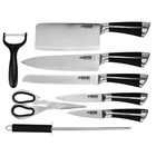 Набір кухонних ножів Венсон ВN-401 з нержавіючої сталі для кухні на підставці 9 предметів - зображення 3