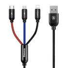Кабель швидка зарядка 3в1 MicroUSB+TypeC+Lightning 3-in-1 BASEUS Fast Charging 1.2м
