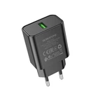 Сетевое зарядное устройство BOROFONE BA72A Spring single port QC3.0 charger Black