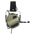Наушники тактические активные с микрофоном Earmor M32 MOD3 Foliage Green (M32-MOD3-FG) с креплениями - изображение 3