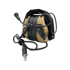 Навушники тактичні активні з мікрофоном Earmor M32 MOD3 Coyote Brown (M32-MOD3-CB) з кріпленнями - зображення 4