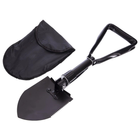Лопата туристична багатофункціональна Shovel 009, міні лопата для кемпінгу, саперна лопата. ER-784 Колір: чорний - зображення 1