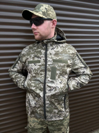 Тактическая куртка летняя soft shell пиксель Premium, Куртка пиксель, Куртка софтшелл ВСУ пиксель 48р. - изображение 4