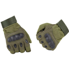Тактические перчатки с закрытыми пальцами, Зеленый, L - изображение 3