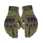 Тактические перчатки с закрытыми пальцами, Зеленый, L - изображение 7