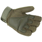 Тактические перчатки с закрытыми пальцами, Зеленый, L - изображение 8