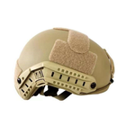 Баллистическая шлем-каска Fast цвета койот стандарта NATO (NIJ 3A) M/L - изображение 2