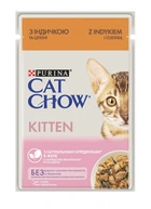Корм Purina Cat Chow Kitten кусочки в желе с индейкой и цуккини 85 г