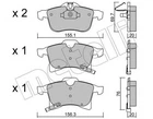 Комплект тормозных колодок (дисковых).) METELLI 22-0539-0 Metelli (2205390)