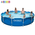 Круглый каркасный бассейн Intex 28210. Размером 366x76см, объём 6503л, от 6 лет