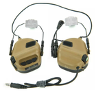 Активні навушники для стрільби Earmor M32 MOD3 Пісочний (Койот) - зображення 5