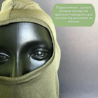 Легкая балаклава-подшлемник летняя мужская женская с прорезью для глаз CHAMPION Оливковая (9198) - изображение 3