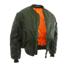 Тактична двостороння куртка бомбер Mil-Tec ma1 олива 10403001 розмір S - зображення 4